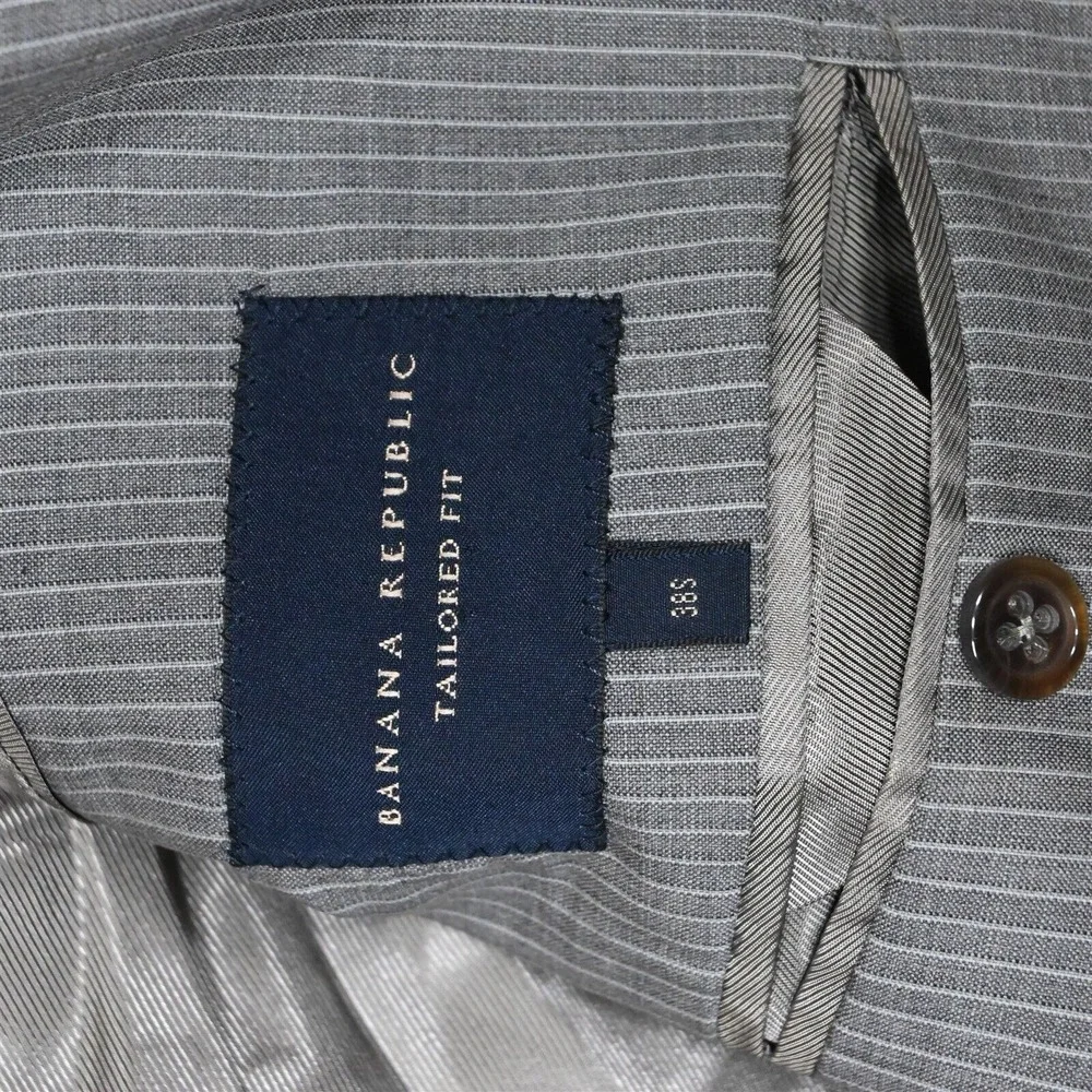 Banana Republic 38S Stripe Wool Cashmere Tailored 619677 Sport Coat Suit‎ Jacket